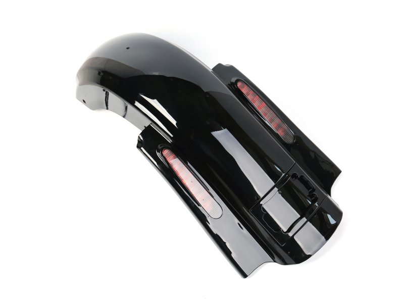 Black No Cut Out With CVO Lights for 2009-2017  Touring Motorcycle Models Rear Fender